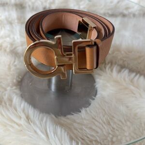 Salvatore Ferragamo Tan Leather Belt